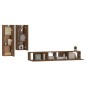 vidaXL Set de muebles para TV 4 pzas madera contrachapada marrón roble