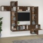 vidaXL Set de muebles para TV 9 pzas madera contrachapada roble marrón vidaXL Set de muebles para TV 9 pzas madera contrachapada roble marrón