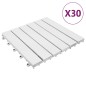 vidaXL Baldosas de porche de madera de acacia 30 pzas blanco 30x30 cm vidaXL Baldosas de porche de madera de acacia 30 pzas blanco 30x30 cm