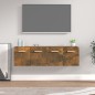 vidaXL Armarios pared 2 uds contrachapada roble ahumado 60x36,5x35cm vidaXL Armarios pared 2 uds contrachapada roble ahumado 60x36,5x35cm