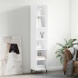 vidaXL Aparador alto contrachapada blanco brillante 34,5x32,5x180 cm vidaXL Aparador alto contrachapada blanco brillante 34,5x32,5x180 cm