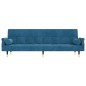 vidaXL Sofá cama con cojines terciopelo azul vidaXL Sofá cama con cojines terciopelo azul