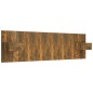 vidaXL Cabecero de cama y mesitas madera contrachapada roble ahumado