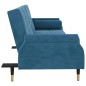 vidaXL Sofá cama con cojines terciopelo azul vidaXL Sofá cama con cojines terciopelo azul