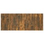 vidaXL Cabecero de cama y mesitas madera contrachapada roble ahumado