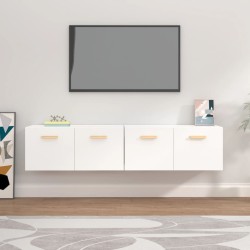 vidaXL Armario de pared 2 uds madera contrachapada blanco 80x35x36,5cm