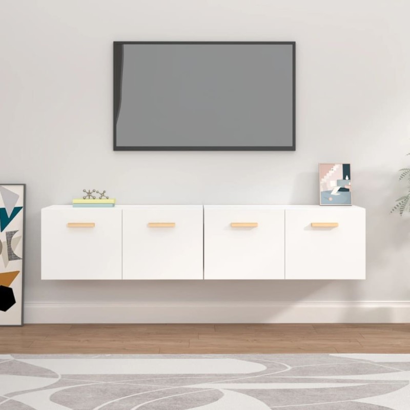 vidaXL Armario de pared 2 uds madera contrachapada blanco 80x35x36,5cm