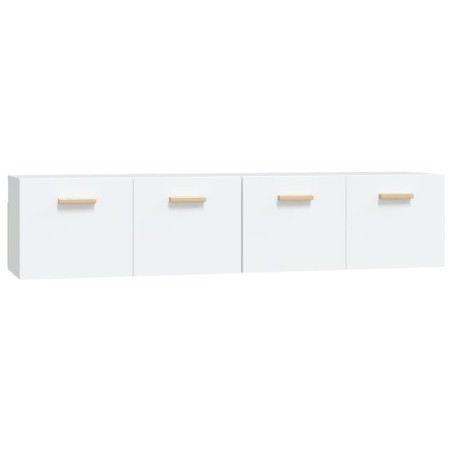 vidaXL Armario de pared 2 uds madera contrachapada blanco 80x35x36,5cm