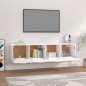vidaXL Armario de pared 2 uds madera contrachapada blanco 80x35x36,5cm