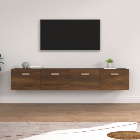 vidaXL Armarios pared 2 uds contrachapada roble marrón 100x36,5x35 cm