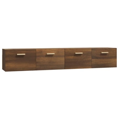 vidaXL Armarios pared 2 uds contrachapada roble marrón 100x36,5x35 cm