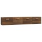 vidaXL Armarios pared 2 uds contrachapada roble marrón 100x36,5x35 cm