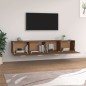 vidaXL Armarios pared 2 uds contrachapada roble marrón 100x36,5x35 cm