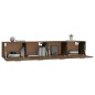 vidaXL Armarios pared 2 uds contrachapada roble marrón 100x36,5x35 cm