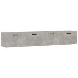 vidaXL Armarios pared 2 uds contrachapada gris hormigón 100x36,5x35 cm