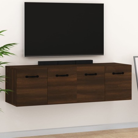 vidaXL Armarios de pared 2 uds contrachapada roble marrón 80x35x36,5cm