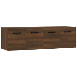 vidaXL Armarios de pared 2 uds contrachapada roble marrón 80x35x36,5cm