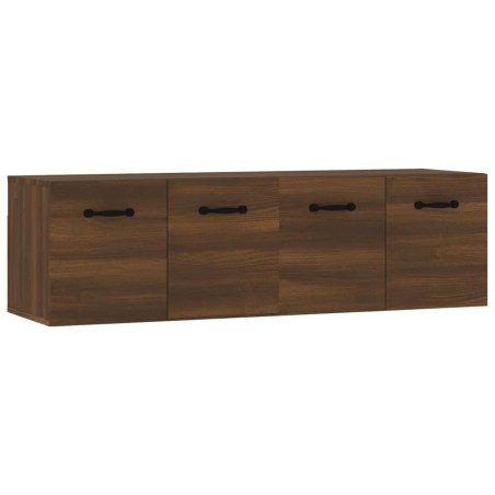 vidaXL Armarios de pared 2 uds contrachapada roble marrón 80x35x36,5cm
