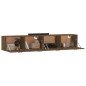 vidaXL Armarios pared 2 uds contrachapada roble ahumado 100x36,5x35 cm vidaXL Armarios pared 2 uds contrachapada roble ahumado 100x36,5x35 cm