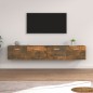 vidaXL Armarios pared 2 uds contrachapada roble ahumado 100x36,5x35 cm vidaXL Armarios pared 2 uds contrachapada roble ahumado 100x36,5x35 cm