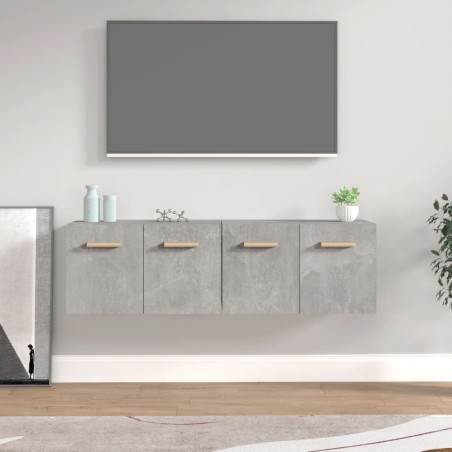 vidaXL Armarios pared 2 uds contrachapada gris hormigón 60x36,5x35 cm