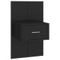 vidaXL Cabecero de cama con mesitas madera contrachapada negro vidaXL Cabecero de cama con mesitas madera contrachapada negro