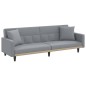 vidaXL Sofá cama con cojines tela gris claro vidaXL Sofá cama con cojines tela gris claro