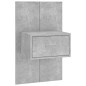 vidaXL Cabecero de cama y mesitas madera contrachapada gris hormigón vidaXL Cabecero de cama y mesitas madera contrachapada gris hormigón
