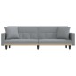 vidaXL Sofá cama con cojines tela gris claro vidaXL Sofá cama con cojines tela gris claro