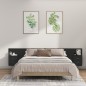 vidaXL Cabecero de cama con mesitas madera contrachapada negro vidaXL Cabecero de cama con mesitas madera contrachapada negro