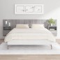 vidaXL Cabecero de cama y mesitas madera contrachapada gris Sonoma vidaXL Cabecero de cama y mesitas madera contrachapada gris Sonoma