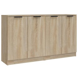vidaXL Aparadores 2 uds madera contrachapada roble Sonoma 60x30x70 cm