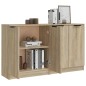 vidaXL Aparadores 2 uds madera contrachapada roble Sonoma 60x30x70 cm vidaXL Aparadores 2 uds madera contrachapada roble Sonoma 60x30x70 cm