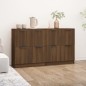 vidaXL Aparadores 2 uds madera contrachapada roble marrón 60x30x70 cm vidaXL Aparadores 2 uds madera contrachapada roble marrón 60x30x70 cm