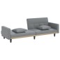 vidaXL Sofá cama con cojines tela gris claro vidaXL Sofá cama con cojines tela gris claro
