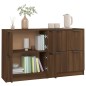 vidaXL Aparadores 2 uds madera contrachapada roble marrón 60x30x70 cm vidaXL Aparadores 2 uds madera contrachapada roble marrón 60x30x70 cm