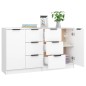 vidaXL Aparadores 2 uds madera contrachapada blanco 60x30x70 cm vidaXL Aparadores 2 uds madera contrachapada blanco 60x30x70 cm
