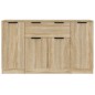 vidaXL Aparadores 3 piezas madera contrachapada color roble sonoma vidaXL Aparadores 3 piezas madera contrachapada color roble sonoma