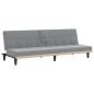 vidaXL Sofá cama con portavasos tela gris claro vidaXL Sofá cama con portavasos tela gris claro