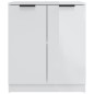 vidaXL Aparadores 2 uds madera contrachapada blanco brillo 60x30x70 cm vidaXL Aparadores 2 uds madera contrachapada blanco brillo 60x30x70 cm