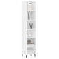 vidaXL Aparador alto contrachapada blanco brillante 34,5x32,5x180 cm vidaXL Aparador alto contrachapada blanco brillante 34,5x32,5x180 cm