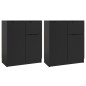 vidaXL Aparadores 2 uds madera contrachapada negro 60x30x70 cm vidaXL Aparadores 2 uds madera contrachapada negro 60x30x70 cm