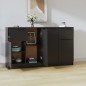 vidaXL Aparadores 2 uds madera contrachapada negro 60x30x70 cm vidaXL Aparadores 2 uds madera contrachapada negro 60x30x70 cm