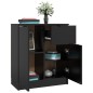 vidaXL Aparadores 2 uds madera contrachapada negro 60x30x70 cm vidaXL Aparadores 2 uds madera contrachapada negro 60x30x70 cm