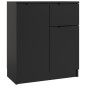 vidaXL Aparadores 2 uds madera contrachapada negro 60x30x70 cm vidaXL Aparadores 2 uds madera contrachapada negro 60x30x70 cm