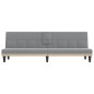 vidaXL Sofá cama con portavasos tela gris claro vidaXL Sofá cama con portavasos tela gris claro