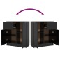 vidaXL Aparadores 2 uds madera contrachapada negro 60x30x70 cm vidaXL Aparadores 2 uds madera contrachapada negro 60x30x70 cm
