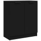 vidaXL Aparador de 3 piezas madera contrachapada negro vidaXL Aparador de 3 piezas madera contrachapada negro