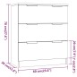 vidaXL Aparador de 3 piezas madera contrachapada negro vidaXL Aparador de 3 piezas madera contrachapada negro