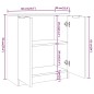 vidaXL Aparador de 3 piezas madera contrachapada negro vidaXL Aparador de 3 piezas madera contrachapada negro
